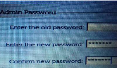Dell Admin Password Reset